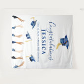 おめでとう卒業生 バックドロップ フォトブース タペストリー (正面(横))