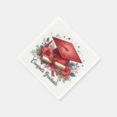 おめでとう卒業生、卒業上限、卒業証書 スタンダードカクテルナプキン (角)