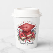 おめでとう卒業生、卒業上限、卒業証書 紙コップ (裏面)