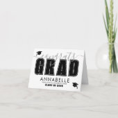 おめでとう卒業白黒 カード (正面)