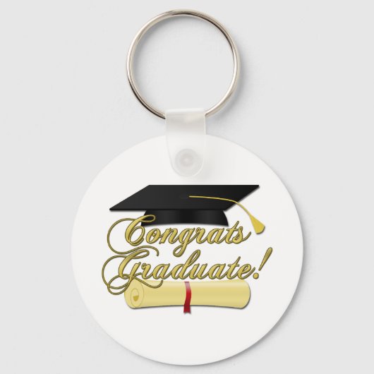 おめでとう卒業証書と卒業証書 キーホルダー (正面)