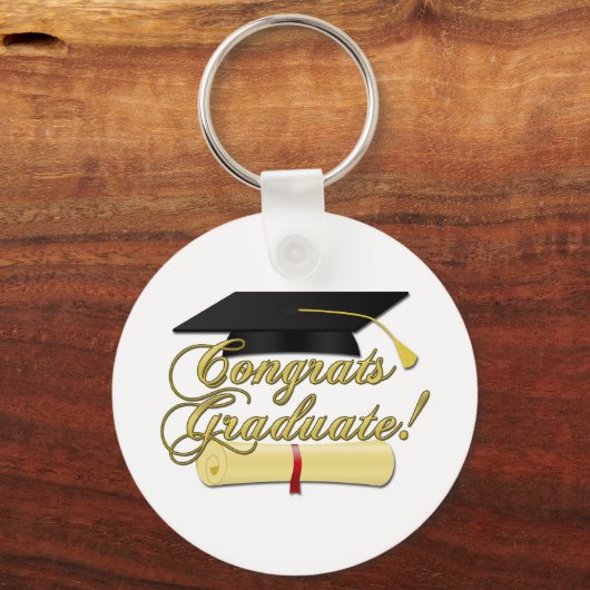 おめでとう卒業証書と卒業証書 キーホルダー (正面)