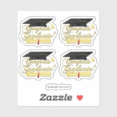 おめでとう卒業証書と卒業証書 シール (シート)