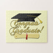 おめでとう卒業証書と卒業証書 ジグソーパズル (横)