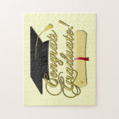 おめでとう卒業証書と卒業証書 ジグソーパズル (縦)