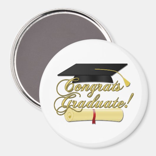 おめでとう卒業証書と卒業証書 マグネット (正面/裏面)