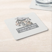 おめでとう卒業 スクエアペーパーコースター (アングル)