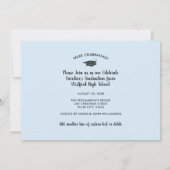 おめでとう卒業、フォトコラージュ、おもしろい卒業パーティー 案内状 (裏面)