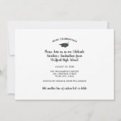 おめでとう卒業、フォトコラージュ、おもしろい卒業パーティー 案内状 (裏面)