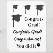 おめでとう卒業、卒業式キャップ、スクラップブック紙 (正面/裏面)