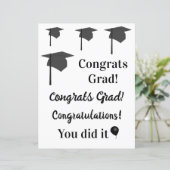 おめでとう卒業、卒業式キャップ、スクラップブック紙 (スタンド正面)
