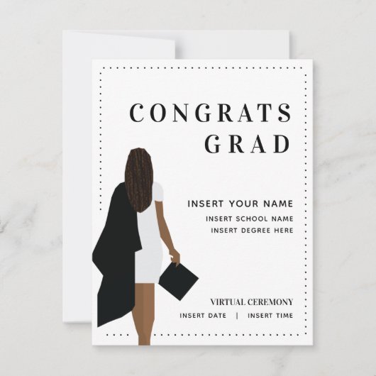 おめでとう卒業♥卒業発表 カード (正面)