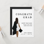 おめでとう卒業♥卒業発表 カード (正面/裏面インサイチュ)