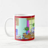 おめでとう博士号、本おもしろい、かわいい女の子  コーヒーマグカップ (左)