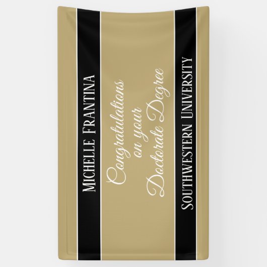 おめでとう博士！博士号バナー 横断幕 (縦)