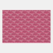 おめでとう名前をカスタムする ラッピングペーパーシート (正面3)