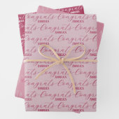 おめでとう名前をカスタムする ラッピングペーパーシート (インサイチュ)