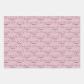 おめでとう名前をカスタムする ラッピングペーパーシート (正面)