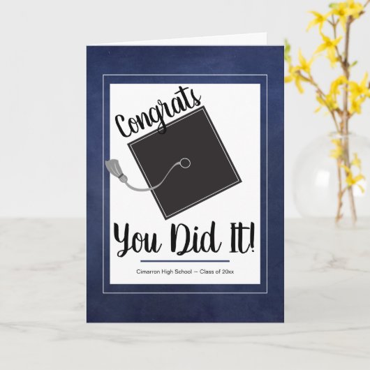 おめでとう君はMortarboardとScriptを卒業した カード (黄色い花)