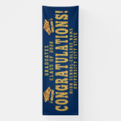 おめでとう大カスタム学の卒業式 横断幕 (縦)