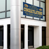 おめでとう大カスタム学の卒業式 横断幕 (ビルの外側)