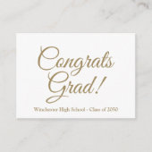 おめでとう大カスタム学金ゴールド学年シンプル年 エンクロージャーカード (正面)