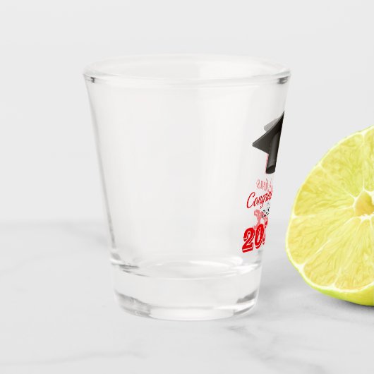 おめでとう大学卒業党が赤を支持 ショットグラス (左)