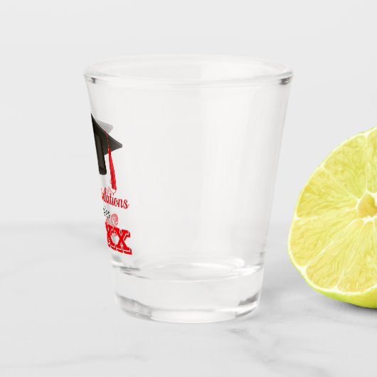 おめでとう大学卒業党が赤を支持 ショットグラス (右)