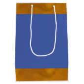 おめでとう大学院のBlue/金ゴールド ミディアムペーパーバッグ (裏面)