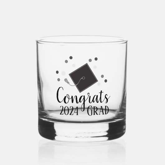 おめでとう大学院カスタムウイスキー・グラス ウイスキーグラス (正面)