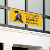 おめでとう大学院カスタムバナー黄 横断幕 (ビルの外側)