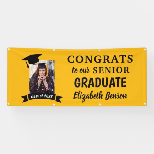 おめでとう大学院カスタムバナー黄 横断幕 (横)