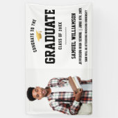 おめでとう大学院フォト金ゴールドキャップ卒業パーティー 横断幕 (縦)