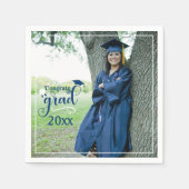 おめでとう大学院写真卒業ナプキンス スタンダードカクテルナプキン (正面)