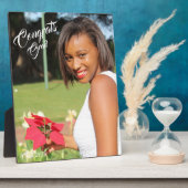 おめでとう大学院写真卒業 フォトプラーク (側面)