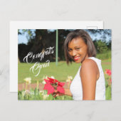 おめでとう大学院写真卒業 案内ポストカード (正面/裏面)