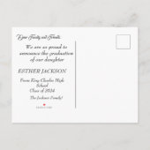 おめでとう大学院写真卒業 案内ポストカード (裏面)