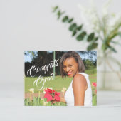 おめでとう大学院写真卒業 案内ポストカード (スタンド正面)