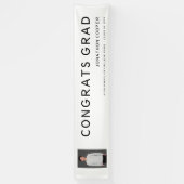 おめでとう大学院写真文字卒業 横断幕 (縦)