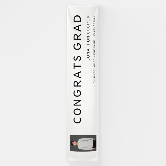 おめでとう大学院写真文字卒業 横断幕 (縦)