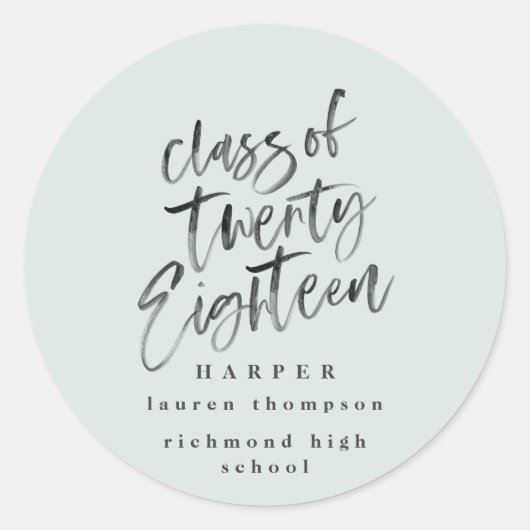 おめでとう大学院写真研究科ステッカー ラウンドシール (正面)