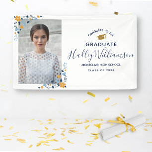 おめでとう大学院写真花海軍金ゴールド卒業 横断幕