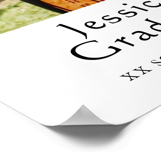 おめでとう大学院卒業パーティー写真へようこそ ポスター (角)