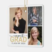 おめでとう大学院卒業記念写真保存会 セラミックオーナメント (左)