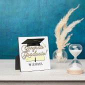 おめでとう大学院卒業証書あなたの名前 フォトプラーク (インサイチュ)