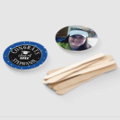 おめでとう大学院名はっきりした文字ハンドファン ハンドファン (組立なし)