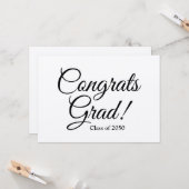おめでとう大学院学年のカスタム卒業式 カード (正面/裏面インサイチュ)
