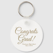 おめでとう大学院白金ゴールドカスタム学年 キーホルダー (正面)