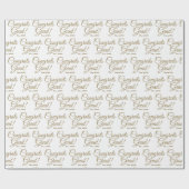 おめでとう大学院白金ゴールドカスタム教科年 ラッピングペーパー (フラット)