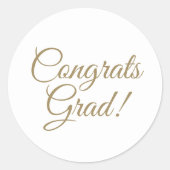 おめでとう大学院白金ゴールドスエレガントクリプト卒業 ラウンドシール (正面)